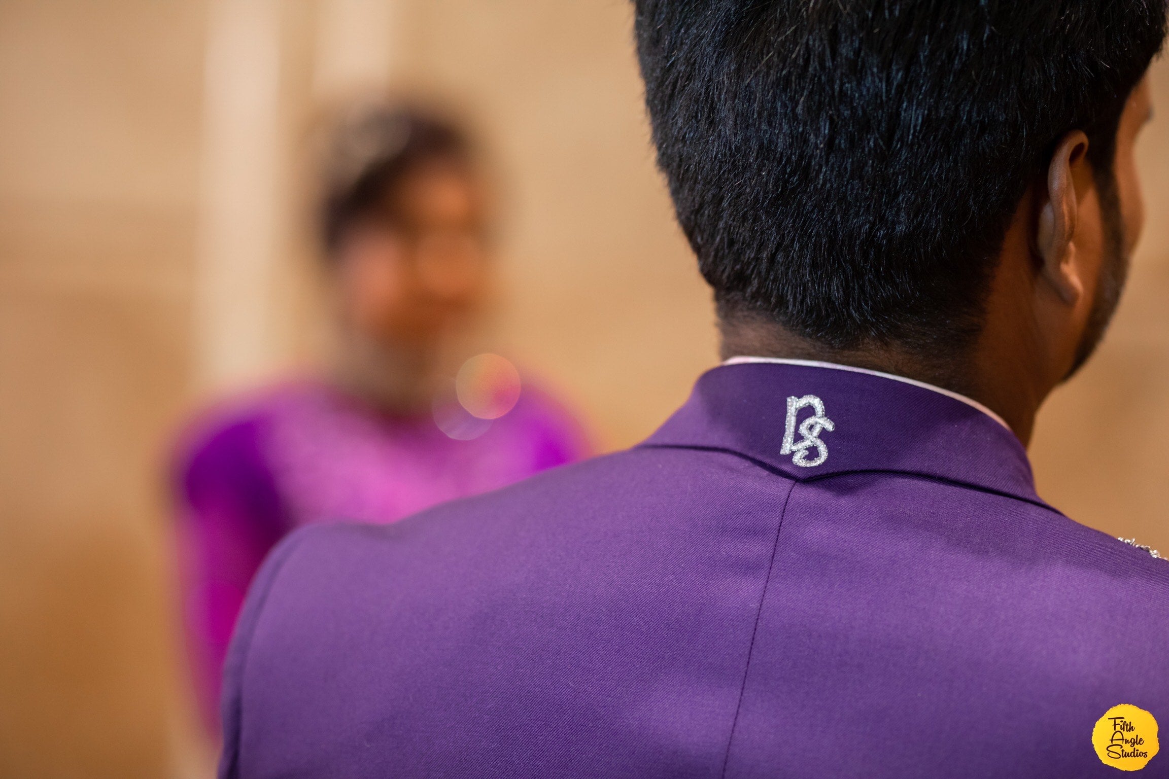 Sai Sridevi's groom's suit handcrafted by team Archana Karthick.